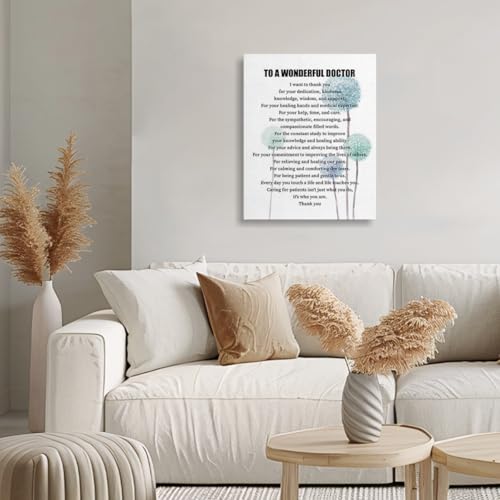 WKYAER Obgyn Gifts For Doctors, Doctor A Wonderful Doctor Inspirational Decor, Canvas Wall Art, Unique Gifts For Doctors16x20 inch - Image 4