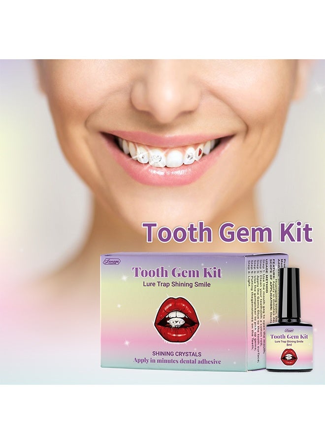 LUNOON Tooth Gem Kit - DIY Tooth Gem Kit - 120 Sparkling Crystals for Teeth, Fashionable Tooth Jewelry Starter Kit, Professional Teeth Gems Kit for Personal Style - Image 4