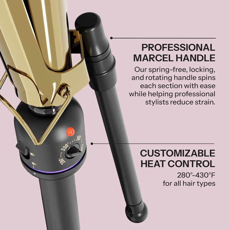 Hot Tools مكواة مارسل الذهبية 24 قيراط | تجاعيد و أمواج تدوم طويلاً (3/8 بوصة) - Image 4