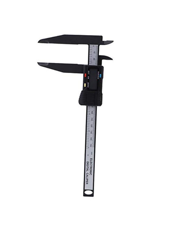 Digital Vernier Caliper, High Performance 150mm/300mm Carbon Fiber Practical Light Weight Measuring Tool, Electronic Ruler, Easy Operation Homes Farms 150MM Long-jaw Carbon Caliper - Image 2