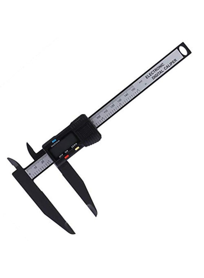 Digital Vernier Caliper, High Performance 150mm/300mm Carbon Fiber Practical Light Weight Measuring Tool, Electronic Ruler, Easy Operation Homes Farms 150MM Long-jaw Carbon Caliper - Image 1