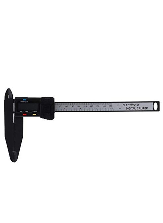 Digital Vernier Caliper, High Performance 150mm/300mm Carbon Fiber Practical Light Weight Measuring Tool, Electronic Ruler, Easy Operation Homes Farms 150MM Long-jaw Carbon Caliper - Image 3