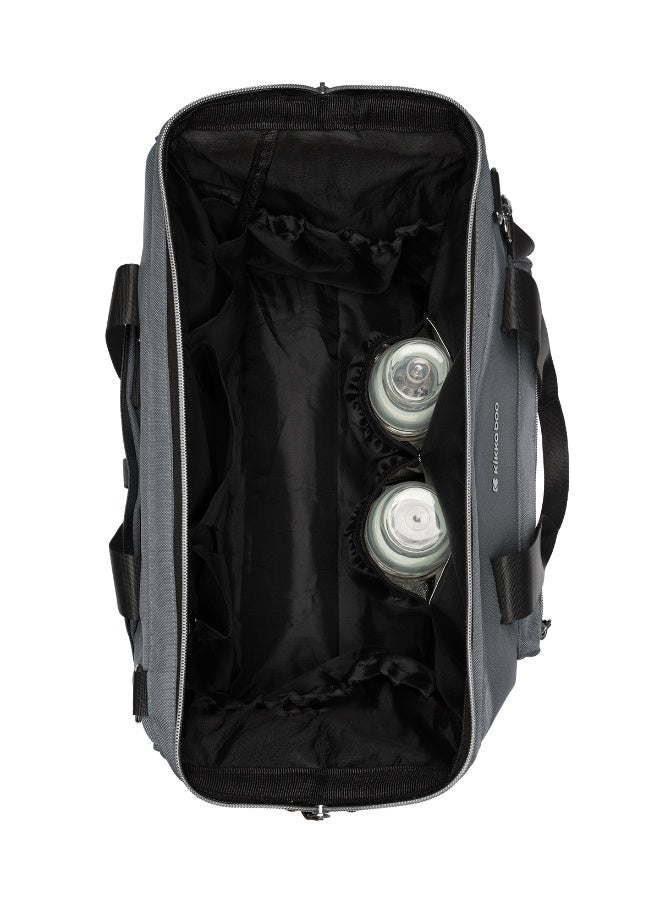 KIKKABOO حقيبة ماما ماكسي رمادي 2025 - Image 4