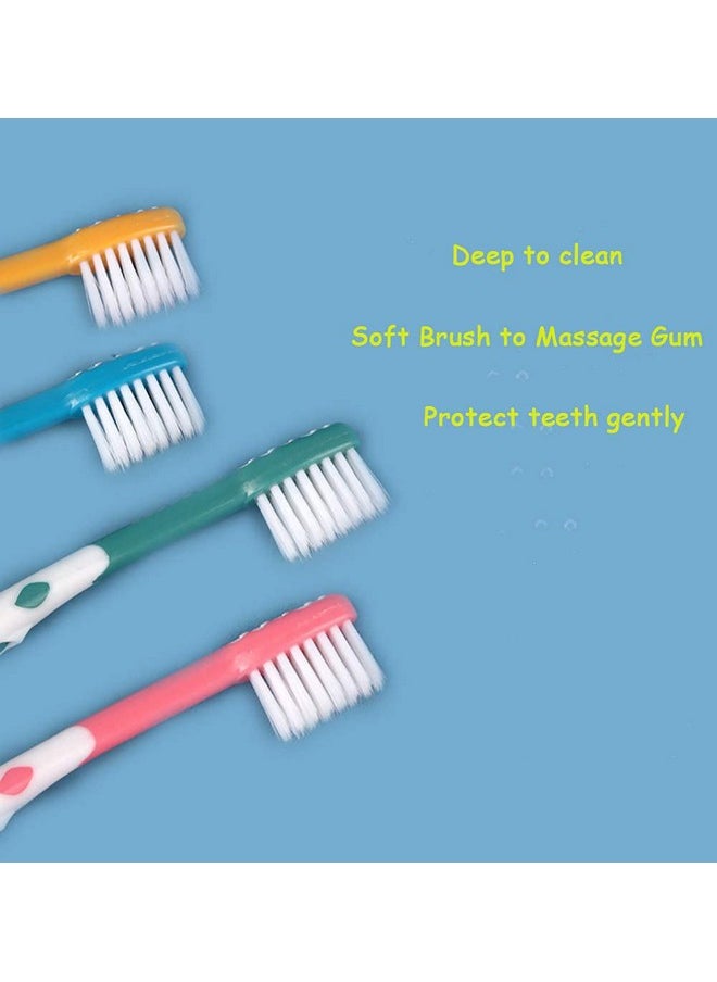 newrichbee - newrichbee 8 Packs Kids Toothbrush, Extra Soft Lovely Little Deer Toddler Toothbrush for Kids 2-8 Years (Pink&Orange&Blue&Green) - Image 1