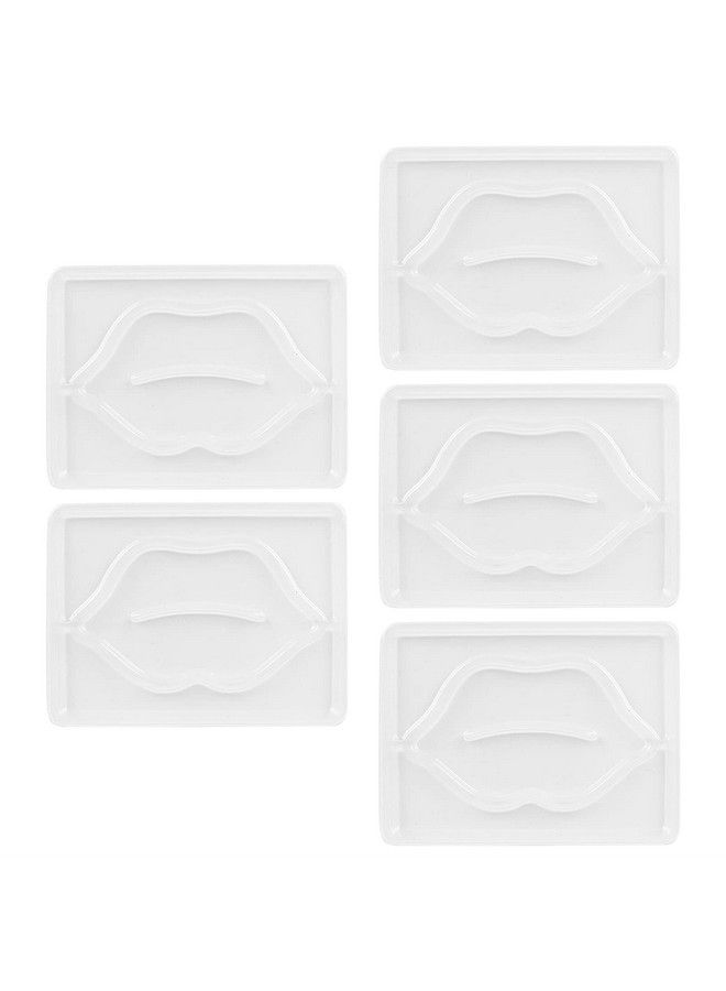 Sonew 5Pcs Lip Mask Molds Transparent Abs Reusable Lip Beauty Mask Maker Mold Portable Lip Mask Patch Tray Plate For Diy - Image 2