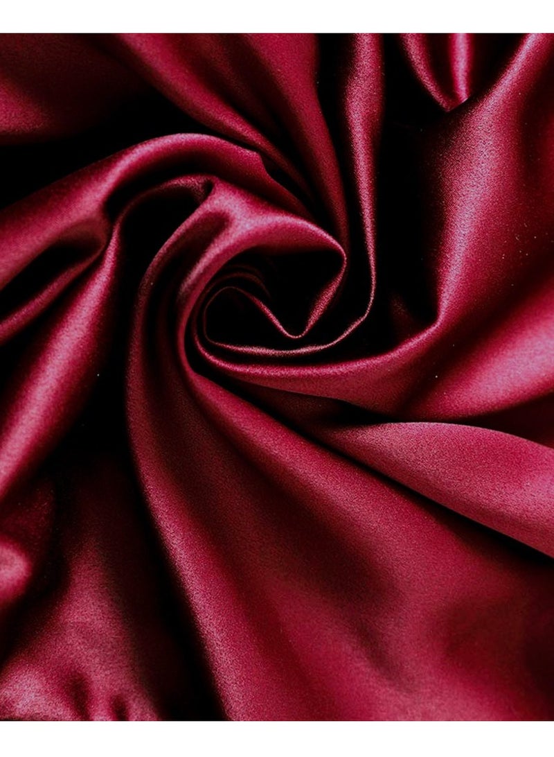 MARGOUN Men's Dressing Gown Kimono Robe Lightweight Silk Long Sleeved Home Sleepwear Loungewear Red XXL(Length 50''/Chest 27'') - Image 5