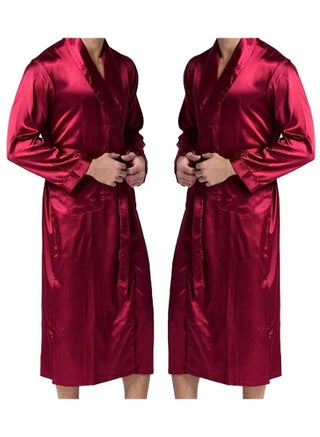 strapless open back dress Silky Soft Men's Kimono Robe