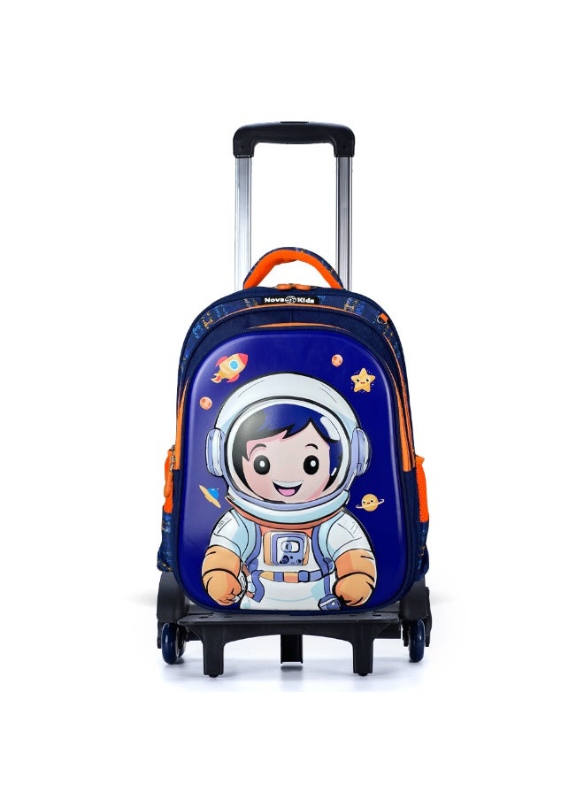 Nova kids Nova Kids 3D School Bag w/ Trolley - Astronaut Blue, 16.5"  - Image 1