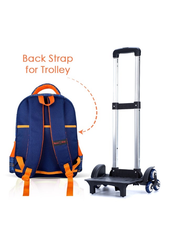 Nova kids Nova Kids 3D School Bag w/ Trolley - Astronaut Blue, 16.5"  - Image 2