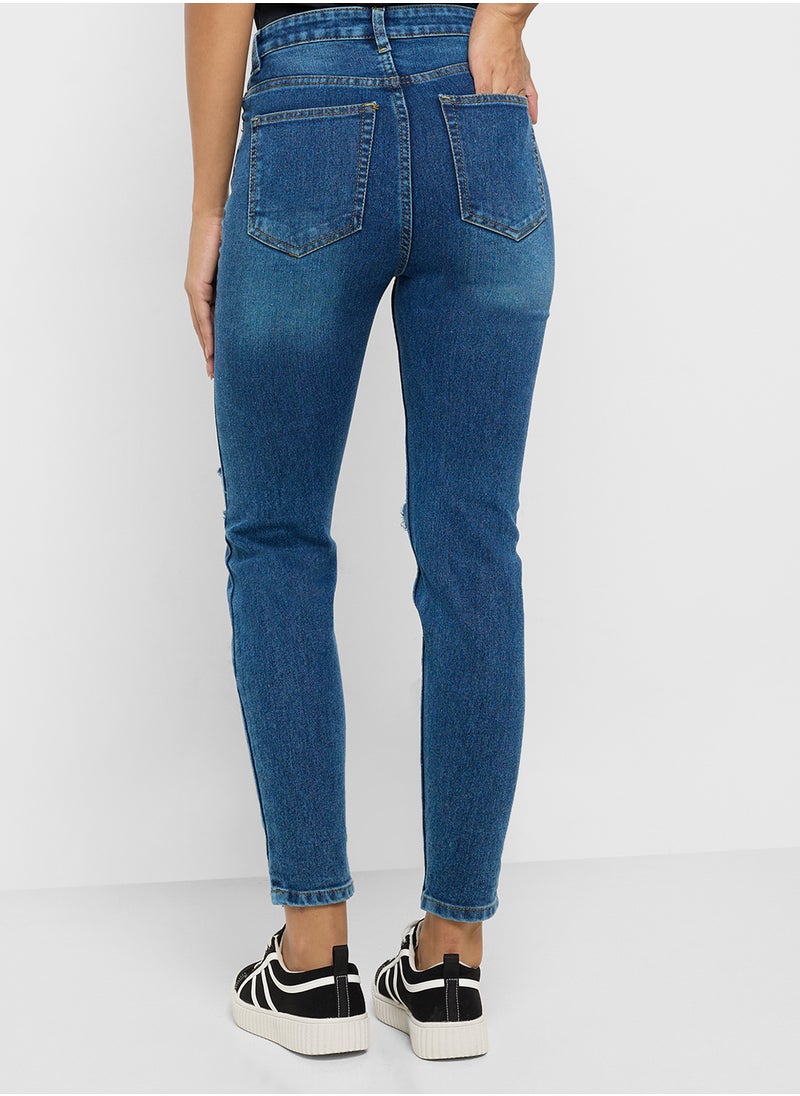 Ginger Distressed High Rise Skinny Jeans  - Image 3
