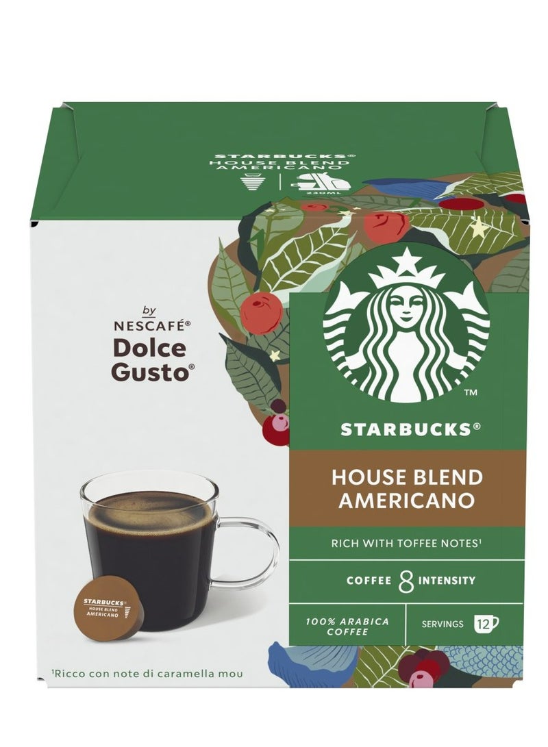 ستاربكس نسكافيه دولتشي جوستو أمريكانو هاوس بليند 12 كبسولة 102 جم - Image 1