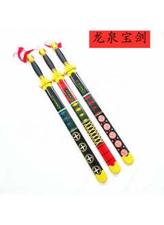 Scenic Spots Sell Printed Dragon Words Electroplating Xuanwu Excalibur Park Temple Fair Qinglong Sword Sword Yiwu Wholesale-Color:Longquan Sword (Wooden)