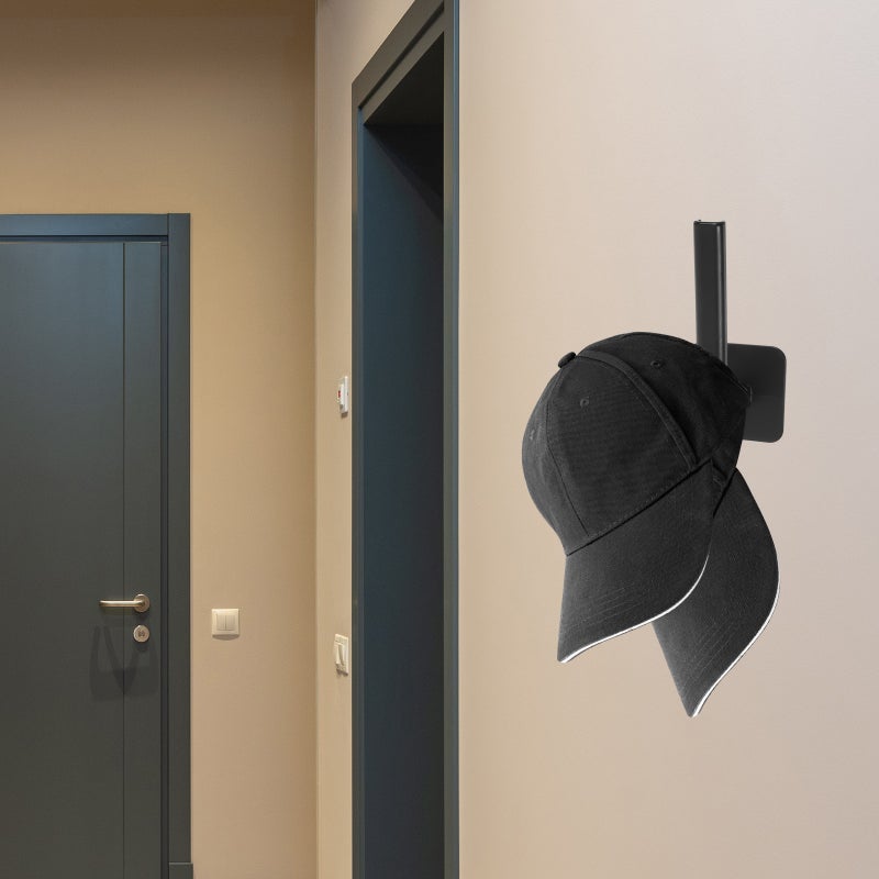 6Pcs Wall Hat Hook Closet Hat Holder Display Sticky Storage Hooks for Baseball Caps - Image 2
