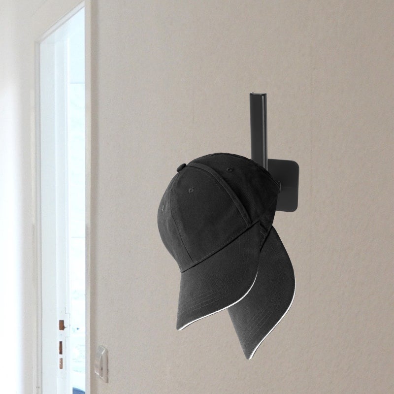 6Pcs Wall Hat Hook Closet Hat Holder Display Sticky Storage Hooks for Baseball Caps - Image 3