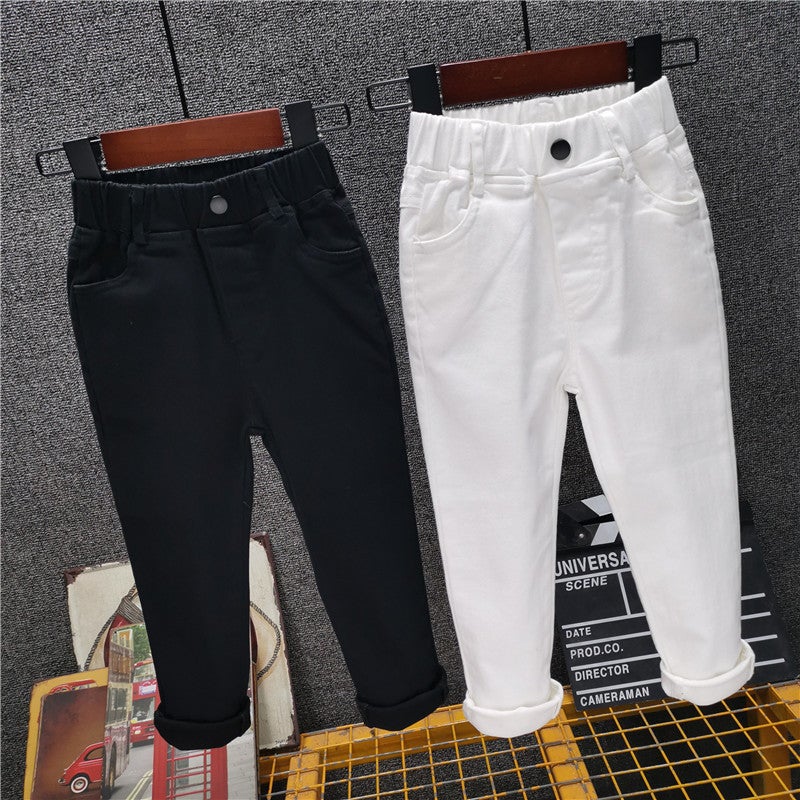 Korean Children'S Slim-Fit Pants Children'S Jeans Boys Autumn Girls' - Image 2