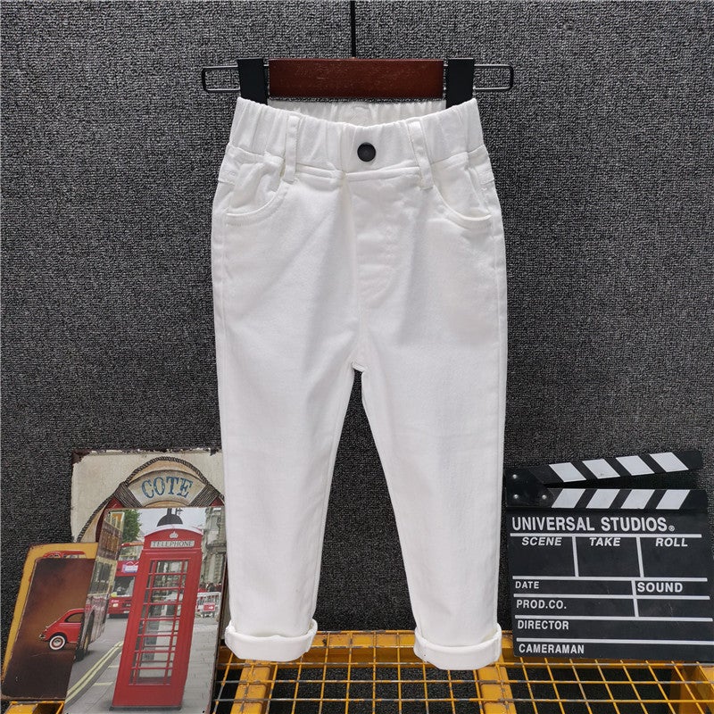 Korean Children'S Slim-Fit Pants Children'S Jeans Boys Autumn Girls' - Image 4