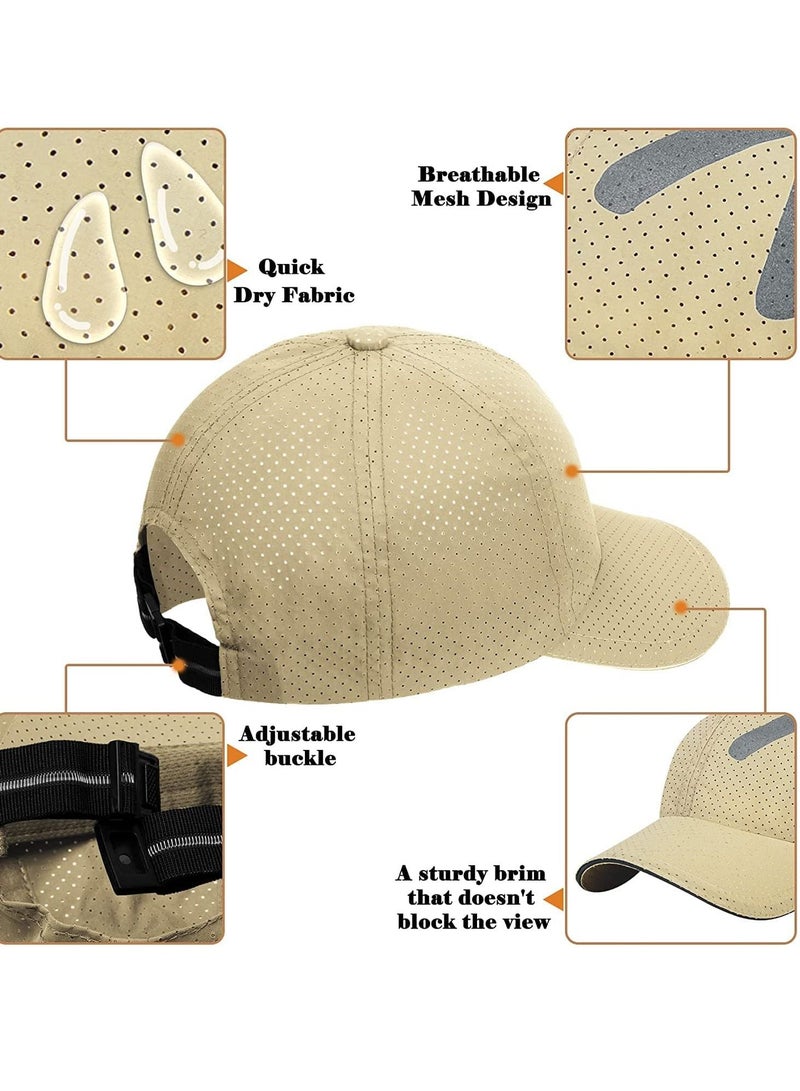 SYOSI Baseball Cap Mens - Running Cap Quick Dry Sports Cap Mesh Reflective Brim Breathable Sun Hat Unisex Lightweight Adjustable Summer Hats for Outdoor - Image 3