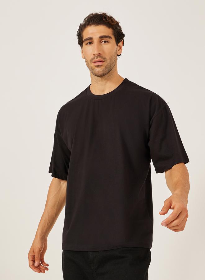 Styli Slogan Back Print Jersey Oversized T-Shirt  - Image 2
