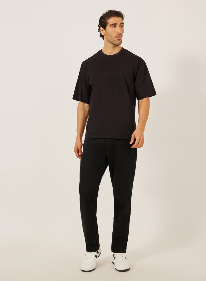 Styli Slogan Back Print Jersey Oversized T-Shirt  - Image 3