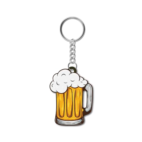 Bhai Please Beer Wooden Keychain For Car, Bike, Office, Home (Pack Of 1) Multicolour Key Chain With Ring | Gift Men, Women, Girls, Boys, Him And Her, Multicolor) - Image 1