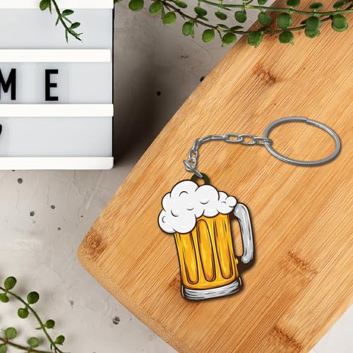 Bhai Please Beer Wooden Keychain For Car, Bike, Office, Home (Pack Of 1) Multicolour Key Chain With Ring | Gift Men, Women, Girls, Boys, Him And Her, Multicolor) - Image 3