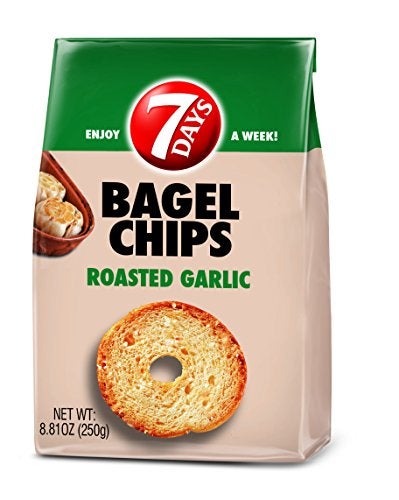 7 Days 7Days Bagel Chips, Roasted Garlic, 8.81 Ounce Bag - Image 1