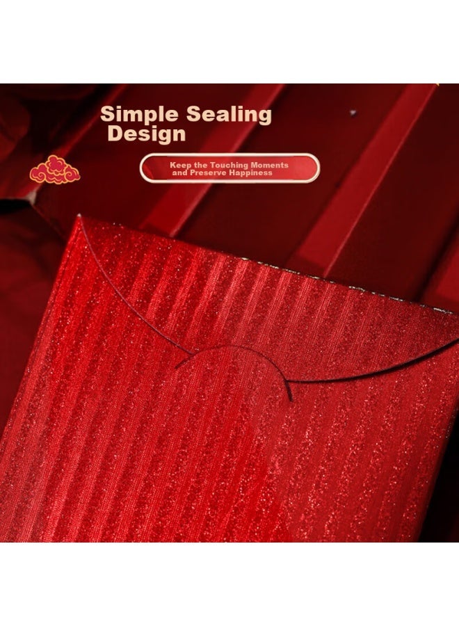 Green Reed مظاريف حمراء لحفلات الزفاف من Qingwei مع حرف "السعادة المزدوجة"، 30 مظروفًا - لتوديع الوالدين وحجب الأبواب ومستلزمات الاحتفال بالزواج - Image 3