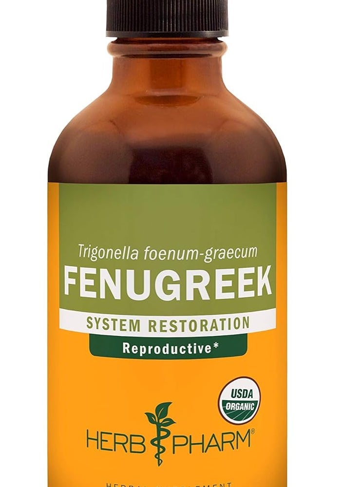Herb Pharm Organic Fenugreek Extract - 4 Oz Liquid Supplement for Reproductive Health - Image 1