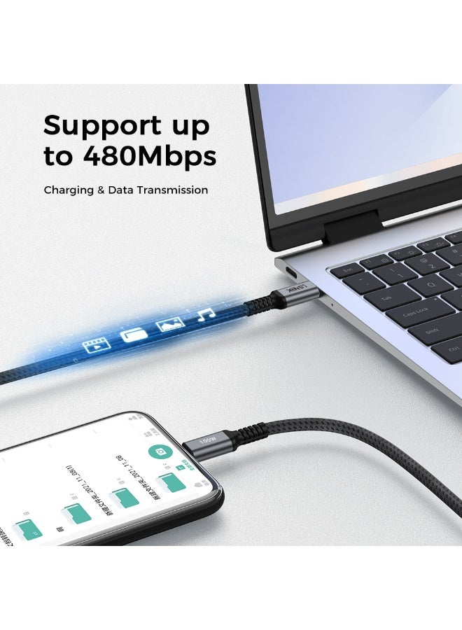 LENOK USB C to USB C Cable, 100W USB C Charger Cable for iPhone 17/17 Air/17 Pro/17 Pro Max/16, MacBook Pro, iPad Pro, Dell XPS, Samsung Galaxy S25/S24/S22 Ultra, Switch, Pixel - Image 5