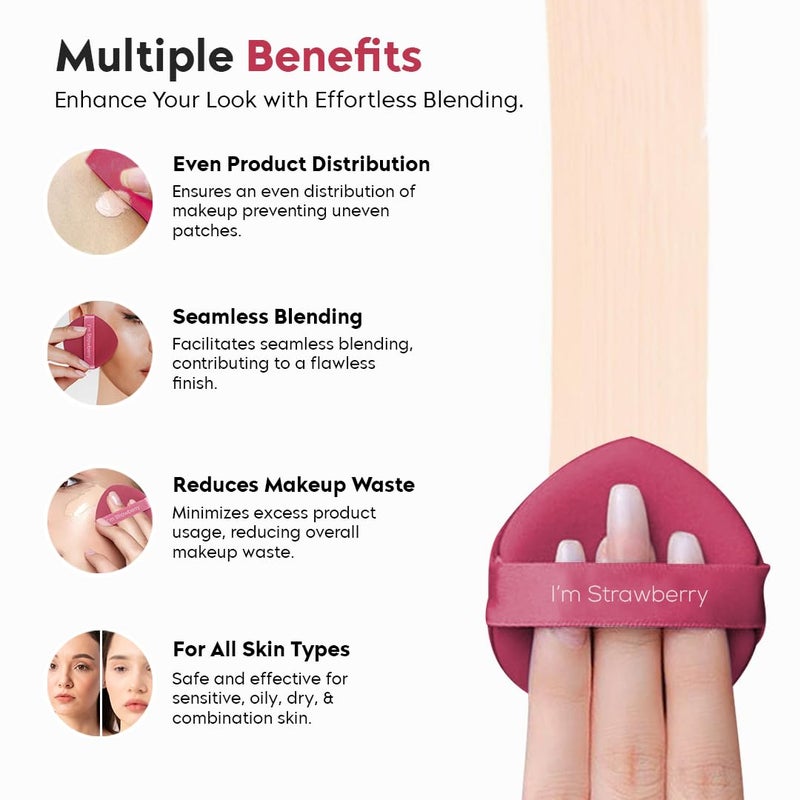 Gleva 7pcs Puff Soft Face Makeup Sponge, Loose powder Foundation Blending Sponges Set, Beauty Blender, Dual-Sided Design Contouring, Wet and Dry Tool, Reusable and Washable (Green) - Image 4