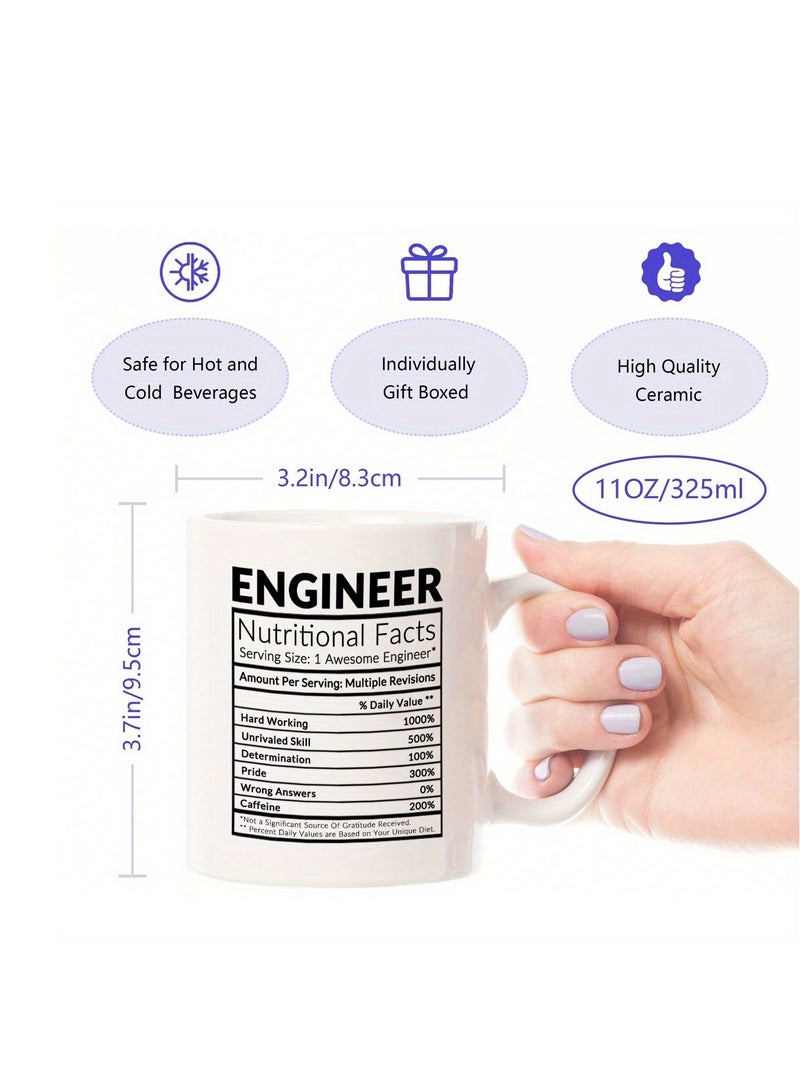 إم إي سي حقائق مهندس غذائية مضحكة كوب القهوة 11 أوقية ملهمة وتحفيزية - Image 4