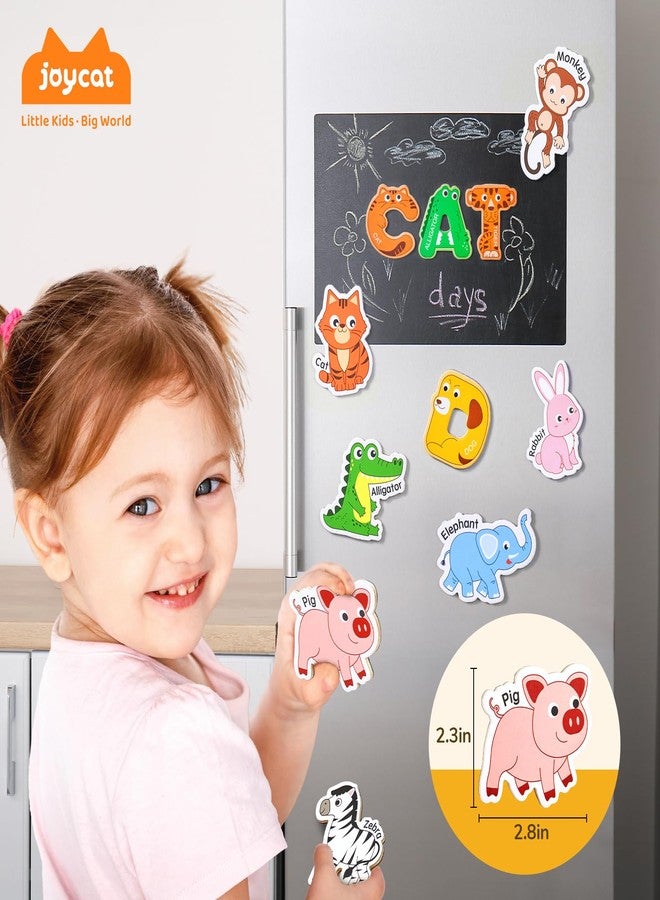 JoyCat Wooden Fridge Magnets for Kids - 26 Cute Animals & Uppercase Letters for Toddlers, Magnetic Alphabet Refrigerator Toys, Fun Educational Learning Gifts for Preschool 2 3 4 5 Years Old - Image 5
