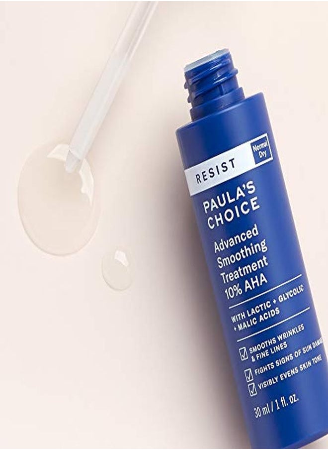 PAULA'S CHOICE Resist Smoothing Treatment 10% Aha Serum Lactic Glycolic & Malic Acids Antiaging Exfoliant For Dry Skin  1 Ounce  - Image 2
