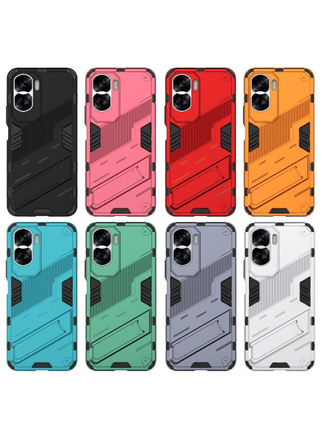 erorex Case For Honor 90 Lite 5G Global Punk Armor 2 in 1 PC + TPU Phone Case with Holder - Image 5