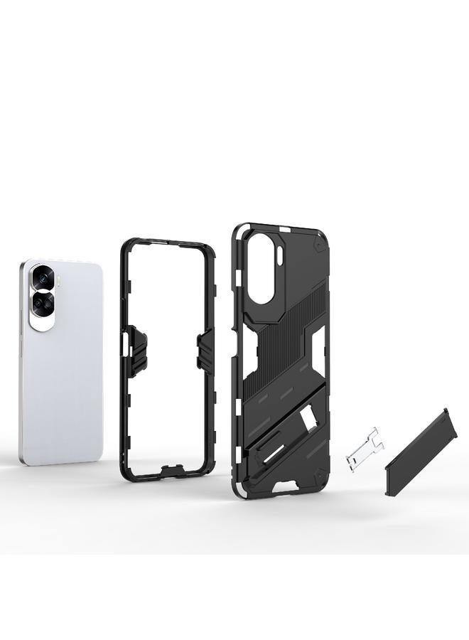 erorex Case For Honor 90 Lite 5G Global Punk Armor 2 in 1 PC + TPU Phone Case with Holder - Image 3