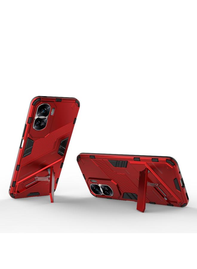 erorex Case For Honor 90 Lite 5G Global Punk Armor 2 in 1 PC + TPU Phone Case with Holder - Image 4