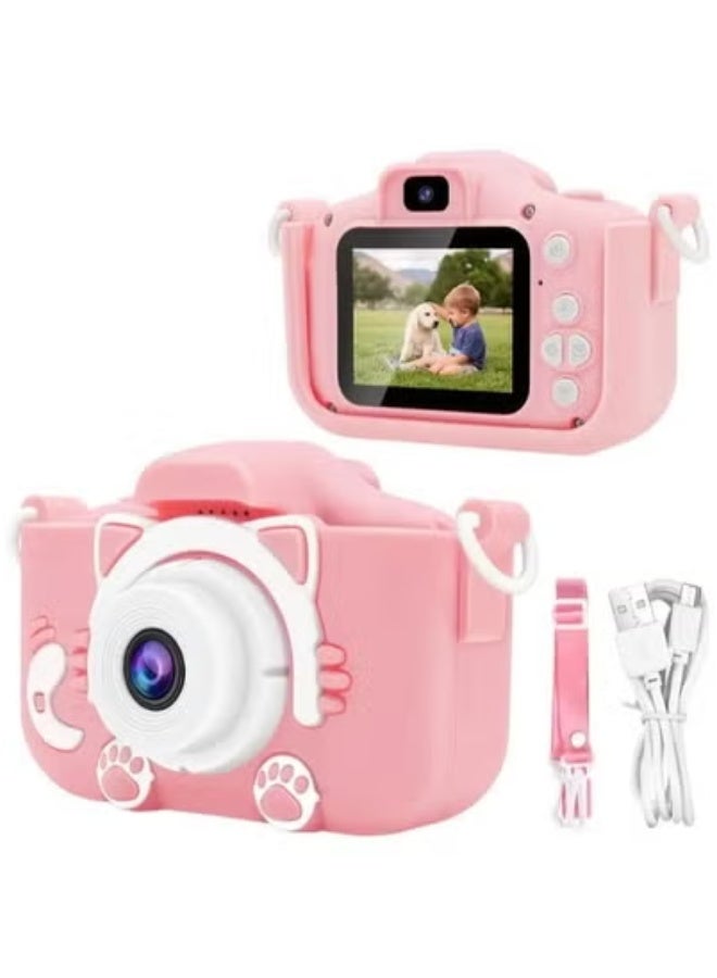 BFC Kids Digital Camera for Girls and Boys – Pink Toddler Selfie Camera with Video Recording, Built-in Puzzle Games, Music & Fun Filters | Portable & Easy-to-Use Learning Toy | Safe, Durable & Drop-Resistant | Ideal Birthday or Children’s Day Gift for Ages 3–12 - Image 1