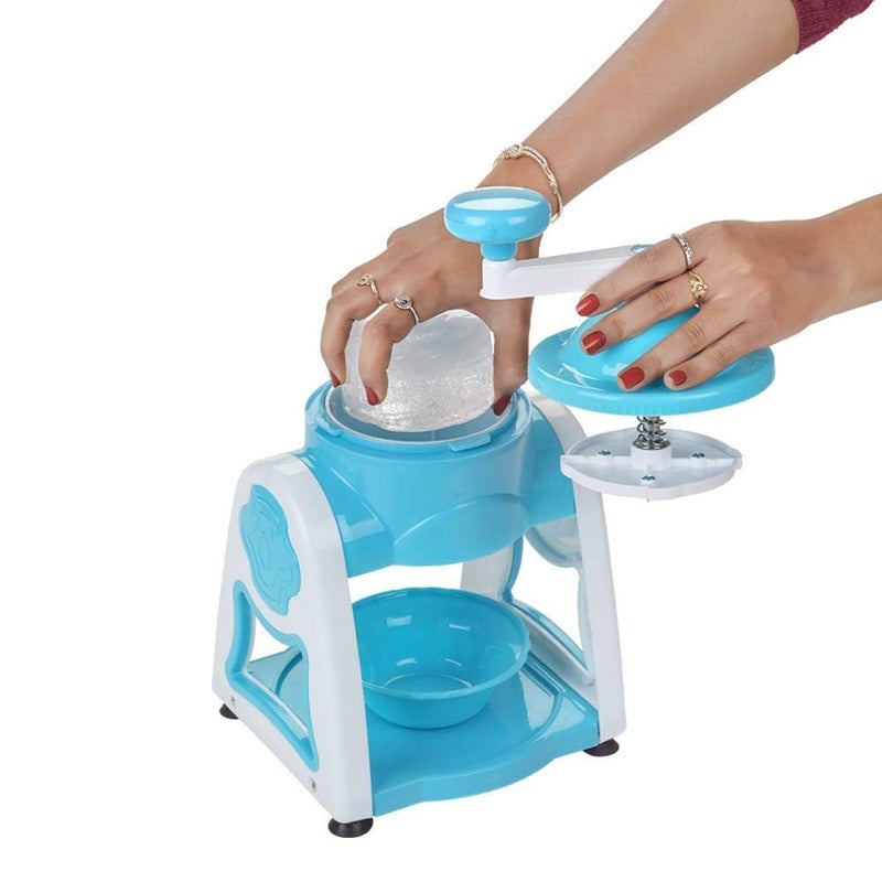 Vrofy Vrofy Ice Gola Slush Maker Ice Snow Maker Machine Ice Crusher Indoor Outdoor Manual Home with Reusable 3 Bowl 1 Glass 6 Sticks and 1 Dish Multicolor  - Image 5