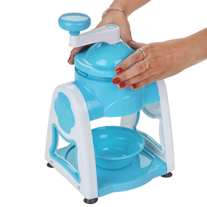 Vrofy Vrofy Ice Gola Slush Maker Ice Snow Maker Machine Ice Crusher Indoor Outdoor Manual Home with Reusable 3 Bowl 1 Glass 6 Sticks and 1 Dish Multicolor  - Image 4