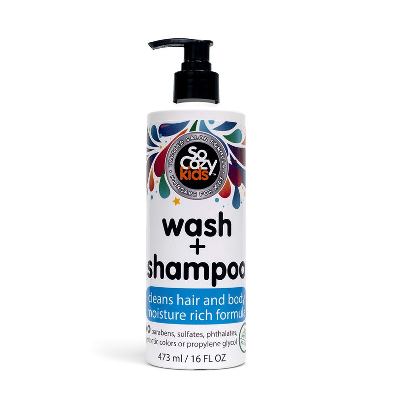 SO COZY SoCozy Wash + Shampoo For Kids Cleans Hair and Body, 16 Fl Oz - Image 1
