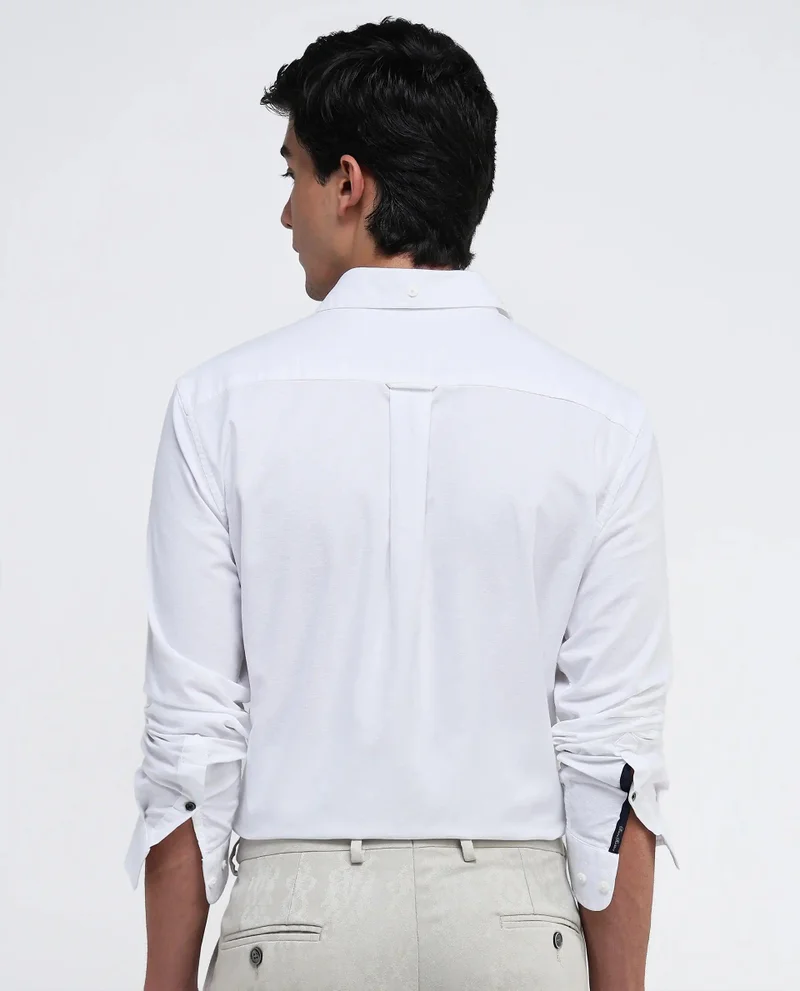 Rare Rabbit Men's Plain Formal Shirt With Embroidered Logo