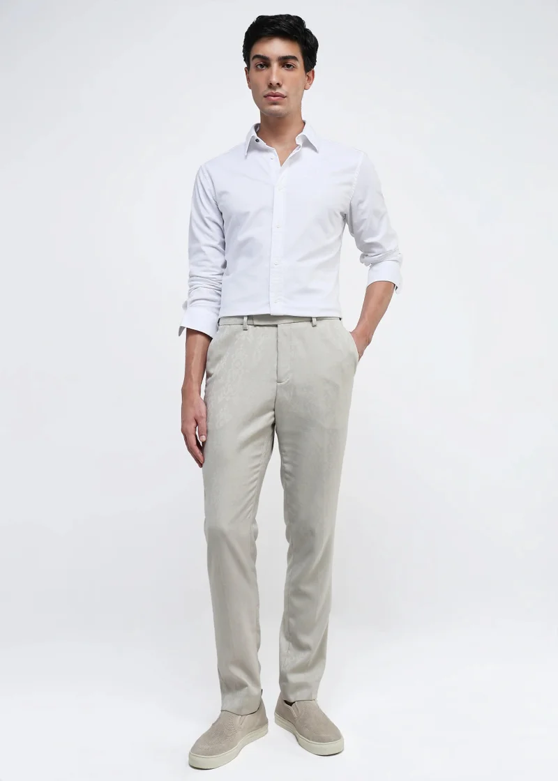 Rare Rabbit Men's Plain Formal Shirt With Embroidered Logo