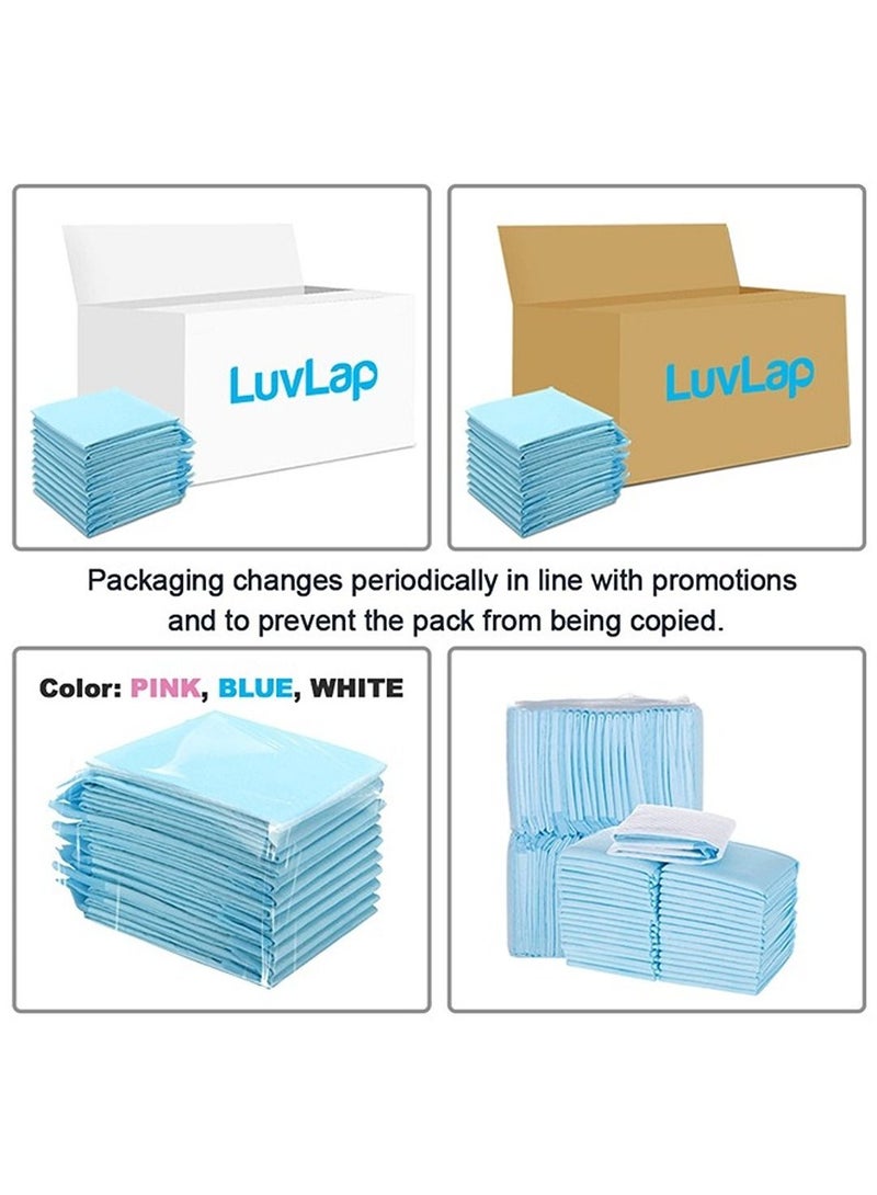Luvlap Disposable Changing Mats, 60 Counts, Soft Waterproof Mat, Portable Leak Proof Changing Mat, New Mom Leak-Proof Under pad, Mattress Table Protector Pad - Image 4
