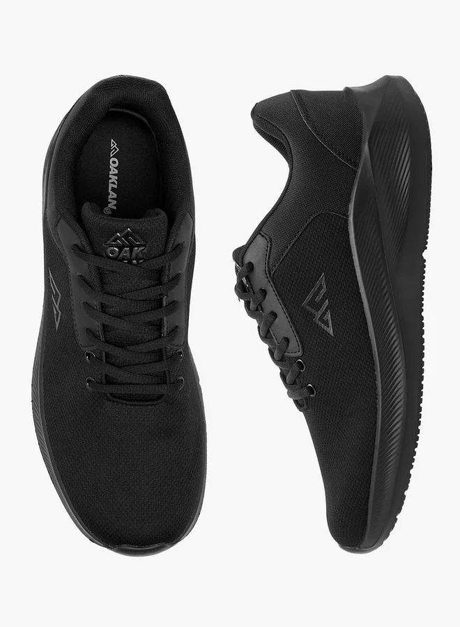 شو اكسبرس Textured Sports Shoes with Lace-Up Closure