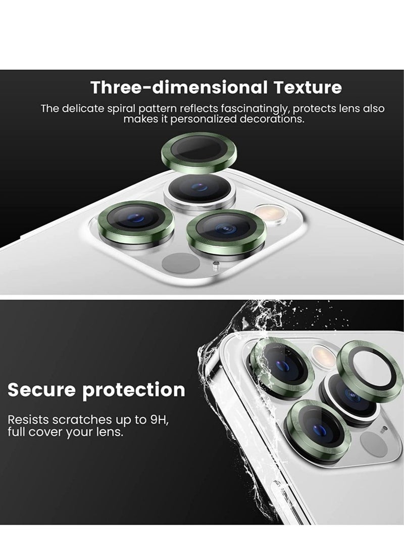 Raxoom [3+3PCS] Tensea for iPhone 14 Pro - iPhone 14 Pro Max Camera Lens Protector, 9H Tempered Glass Camera Cover Screen Protector Metal Individual Ring for iPhone 14 Pro 6.1 inch /14 ProMax 6.7 inch 2022 - Image 2