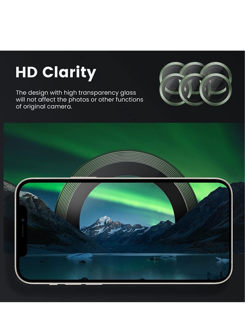 Raxoom [3+3PCS] Tensea for iPhone 14 Pro - iPhone 14 Pro Max Camera Lens Protector, 9H Tempered Glass Camera Cover Screen Protector Metal Individual Ring for iPhone 14 Pro 6.1 inch /14 ProMax 6.7 inch 2022 - Image 3