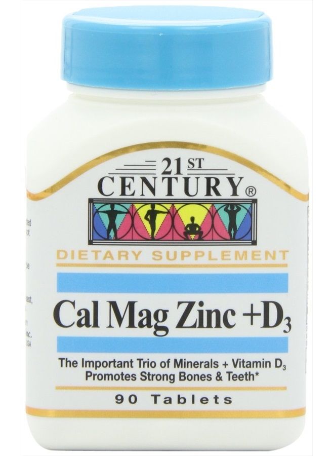 21st Century Cal Mag Zinc +D Tablets, 90 Count (Pack of 2) - Image 1