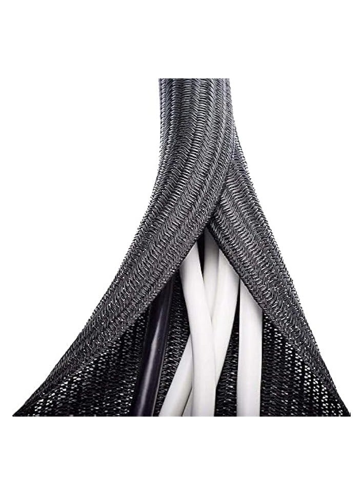 KASTWAVE Cord Protector, Cable Sleeve, Cable Organizer, Cord Management, Cable Sleeve Split Sleeving, KASTWAVE Protect Cat From Chewing Cords, for Desk TV Computer, Wire Protector Cable, for Home Office - Image 1