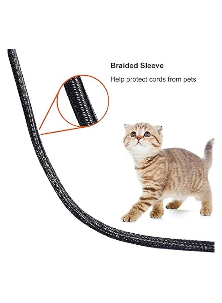 KASTWAVE Cord Protector, Cable Sleeve, Cable Organizer, Cord Management, Cable Sleeve Split Sleeving, KASTWAVE Protect Cat From Chewing Cords, for Desk TV Computer, Wire Protector Cable, for Home Office - Image 5