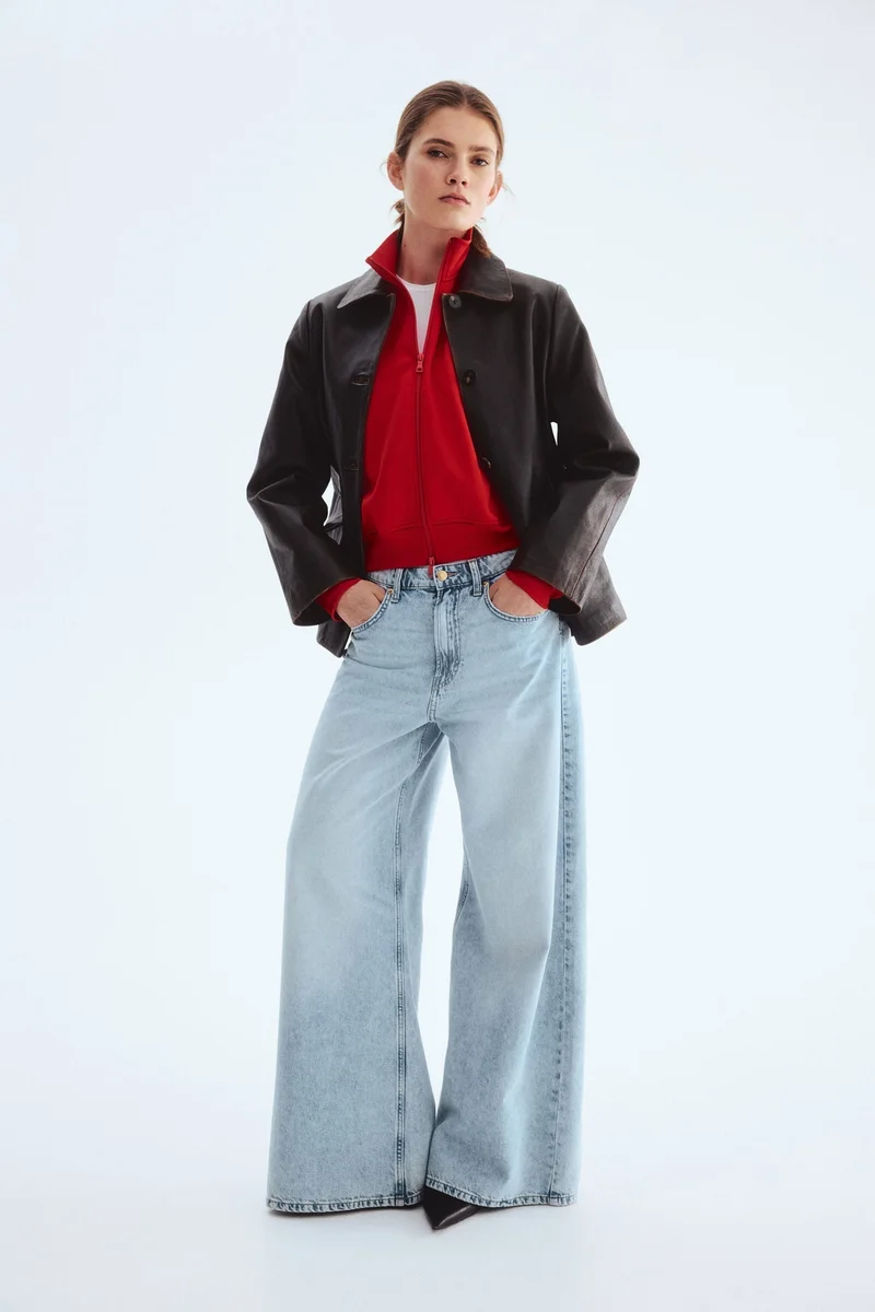 H&M Wide High Waist Jeans
